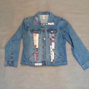 Covington Blue Denim Jacket With Upcycled Details